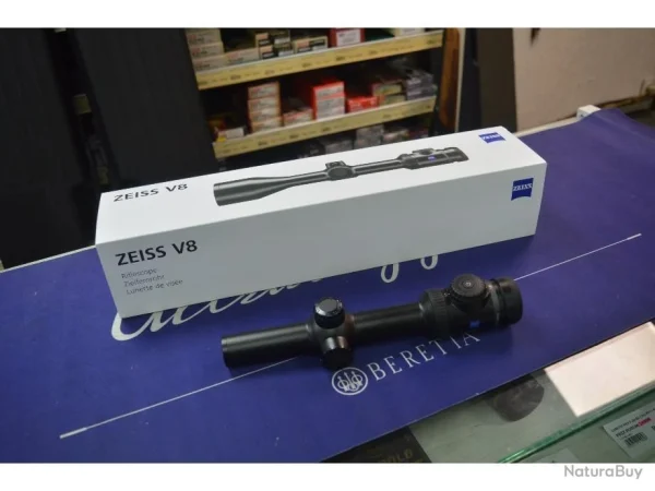 LUNETTE DE TIR ZEISS VICTORY V8 1,1-8X24 – RÉTICULE LUMINEUX 60 – FIXATION COLLIERS NEUVE Paris 1
