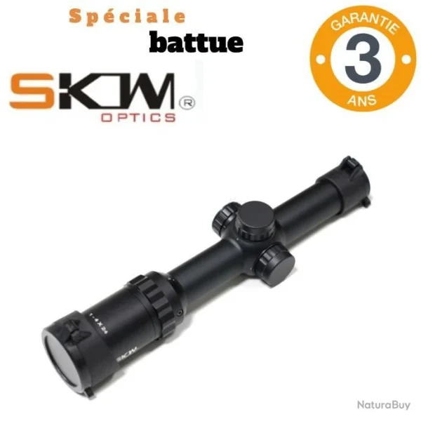SKM Lunette Skowoptique 1-4×24-GARANTIE 3 ANS- TOP QUALITÉ -Idéal Battue – LIVRAISON GRATUITE !! Satisfait ou Remboursé 3