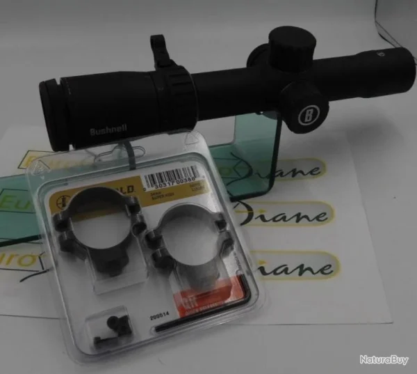 Authentic Original licence Lunette Bushnell Forge 1-8×30, Réticule 4A Lumineux Avec Colliers Leupold QR De 34 Mm 3