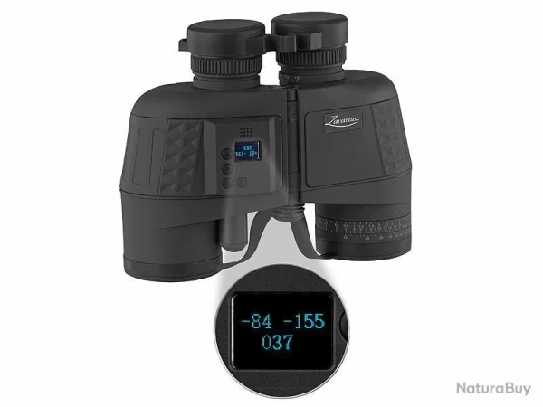 Zavarius Jumelle Militaire Marine Ecran OLED Boussole Altimètre Thermomètre 7×50 Prisme Porro Etanche Qualité pas cher 5