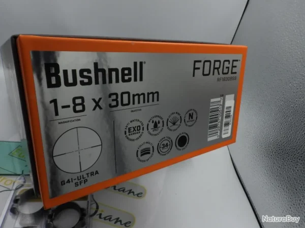 Authentic Original licence Lunette Bushnell Forge 1-8×30, Réticule 4A Lumineux Avec Colliers Leupold QR De 34 Mm 4