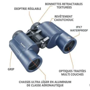 Jumelles BUSHNELL H2O 2.0 12×42 Mm Porro qualité supérieure 18