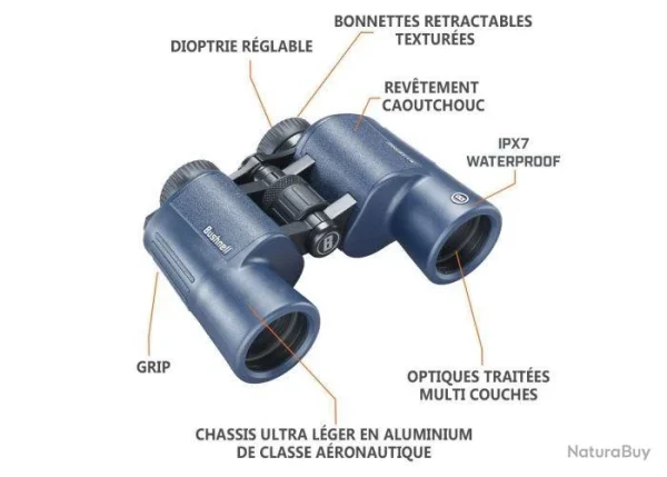 Jumelles BUSHNELL H2O 2.0 12×42 Mm Porro qualité supérieure 6