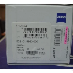 LUNETTE DE TIR ZEISS VICTORY V8 1,1-8X24 – RÉTICULE LUMINEUX 60 – FIXATION COLLIERS NEUVE Paris 16