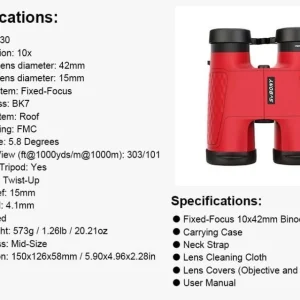 Prestation Et Rapide SVBONY SV30 Jumelles 10×42 BK7 – LIVRAISON GRATUITE !! 21