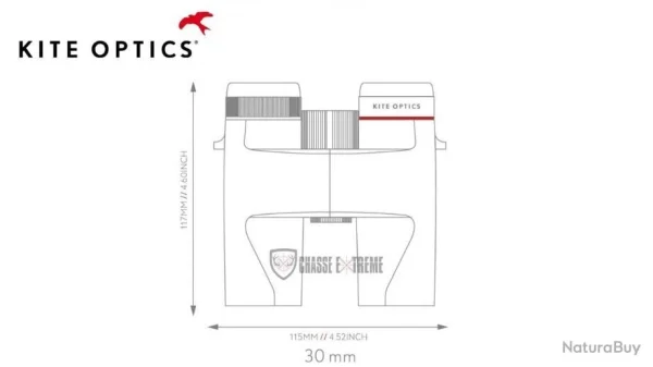 authentiques Kite Optics Jumelles KITE Lynx Hd+ 10×30 4