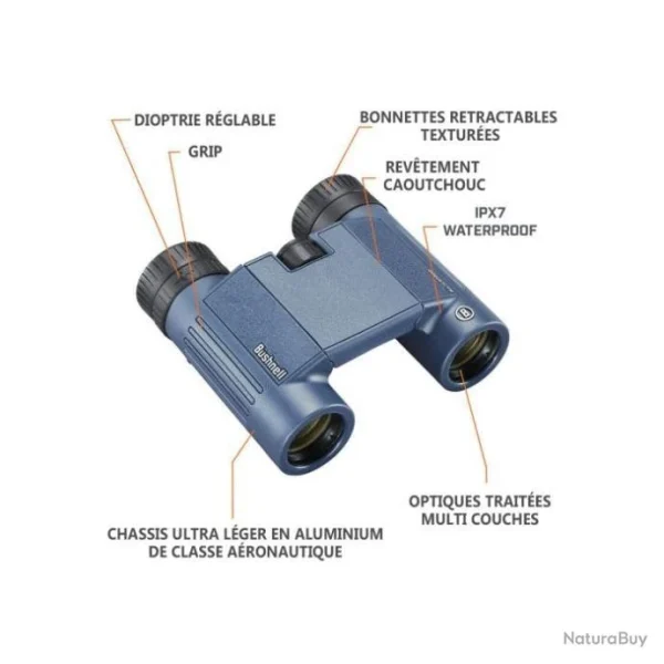 Jumelles Bushnell H2O 2.0 10×25 – 10×25 magasin france 7