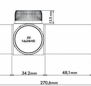 marque pas cher KITE OPTICS LUNETTE K6 1-6X24 HD BL 30MM 12