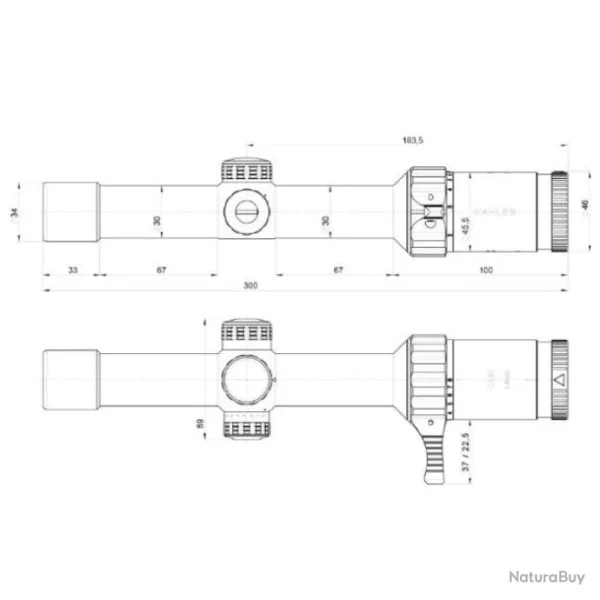 Vente Lunette De Tir Kahles 1-8×24 – K18i – IPSC / 1-8×24 5